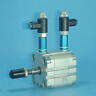 Advu-40-15-a-p-a 156628 Festo Pneumatic Cylinder With Extended Air Fittings Nice