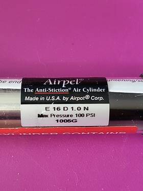 E16d1.0un Airpel E16d1.on Used Air Cylinder E 16 D 1.0 N Max Press 100psi
