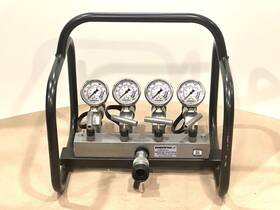Amgc41 Enerpac Split Flow Hydraulic Manifold In Frame With Gauges Quick Con Nice