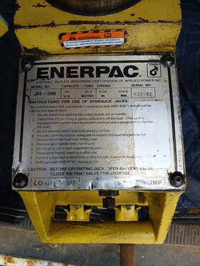 Enerpac Ja-506 2 50 Ton Js-506 Hydraulic Machinery Lifting Manual Jack Pickup Only Oh