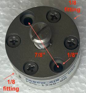Fps-1340-8a Fabco-air E-121-x D 1 1/8 Inch H 6/8 Compact Cylinder Actuator 3/16 Stroke