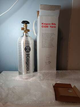 A-jtcvs-ec02-5 Kegco 5 Lb. Aluminum Co2 Tank Compressed Gas Air Cylinder