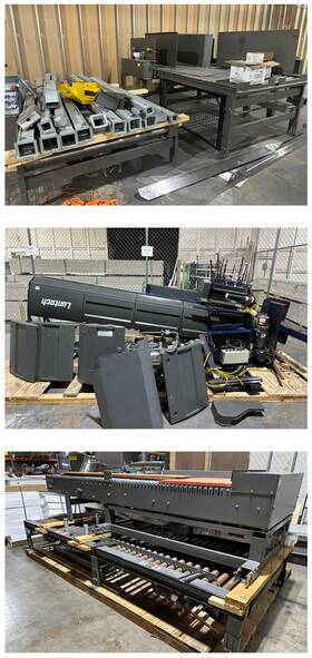 Lantech Q300xt Q-auto Pallet Stretch Wrapper Conveyor Line Row Former Robot Automatic