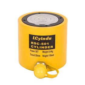 Wid-d0069c0011 Lcyindu 50t Hydraulic Cylinder Jack Ram 2 Inch 50mm Stroke Solid Single Acting