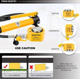 Cp-180 Newtry 941867455227 5t Low Profile Hydraulic Cylinder Jack Kit 400cc Manual Pump