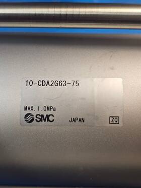 10-cda2g63-75 Smc Mc 10-/11-ca2 Air Cylinder Double Acting Single Rod Used