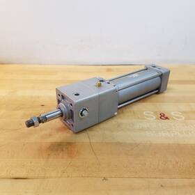 C95ndl63-125-d Smc Pneumatic Cylinder 63mm Bore 125mm Stroke - Used