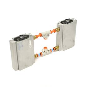 Cqub32-40 Smc Lot Of 2 Compact Air Cylinder Plate Type Bore 32mm Stroke 40mm