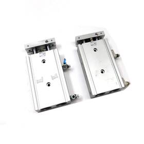 Cxsm32-75 Smc Lot Of 2 Dual-rod Pneumatic Cylinders 0.70mpa 75mm Stroke