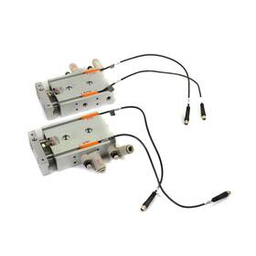 Ecxsm25-30 Smc Lot Of 2 Guide Cylinder With Ifm Mkn3000-bpkg/as Switches