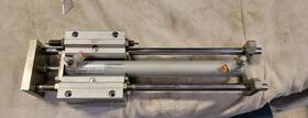 Mgglb20tn-200 Smc Guide Cylinder 145 Psi 1.0 Mpa W Valves Used Nice Shape
