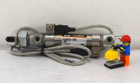 Ncdmke075-0200c Smc Used Pneumatic Cylinder 250 Psi Ncdmke075-0200c Smc Used Pneumatic Cylinder 250 Psi