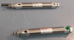Ncme075-0300c Smc Round Body Cylinder 3 Inch Stroke 8-250psi Lot Of 2