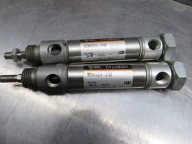 Ncmke075-0100 Smc Cylinder Lot Of 2