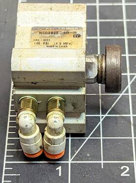 Ncq2b25-5d Smc 25mm Bore 5mm Stroke Double Acting Air Cylinder Used Of8