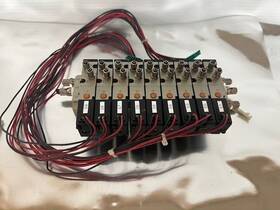 Vz3120-x34 Smc 9 Slot Pneumatic Manifold With Ea. Solenoid Valves