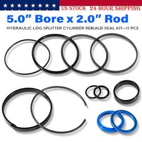 Vsqp1799 Vsshop Hydraulic Log Splitter Cylinder Rebuild Seal Kit For 5.0 Inch Bore X2.0 Rod
