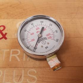 Z3470 Winters Pressure Gauge 0-160 Psi / 0-1100 Kpa 2-1/2 Inch Round - Used
