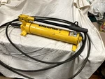 Enerpac P-80 Speed Hydraulic Hand Pump 10,000PSI 20FT Hose Coupler Used. Fixed Price $392.00.