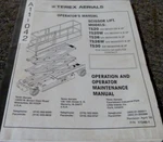 Terex TS30 Scissor Lift Owner Operator & Maintenance Manual 98360096-UP Xz. Fixed Price $97.75.