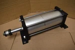 Fabco-air The Pancake Line Pneumatic Cylinder P/n MP4X4X2X1FT-DR-E-MR. Fixed Price $250.00.