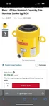 Enerpac RCH1003 Hydraulic Cylinder Tons Capacity Stroke. Fixed Price $3200.00.