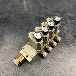 Smc ARM1000 Pneumatic Manifold Regulators W/ Gauges (0-150 Psi) Bank Of 4. Fixed Price $250.00.