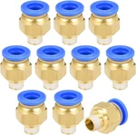 Uxcell Straight Pneumatic Push To Quick Connect Fittings G1/8 Male 10MM Tube. Fixed Price $16.43.