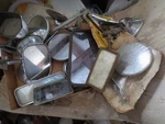 13 Circle Rectangle Side Mirrors Driver Lh Rh Passenger Vtg Chrome Hot Rod. Fixed Price $81.59.