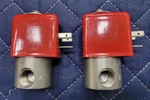 Two Allenair 2CD4A Yd Direct Acting 2-WAY Solenoid Valves 24 Vdc 1/4" Npt Ports. Fixed Price $42.54.