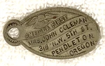 Vintage 1940 Personalized America First Key Fob Pendleton Oregon. Fixed Price $16.50.