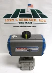 Flo-tite, 360-3/4F-1R, 3/4" Fnpt Sst Ball Valve, W/ Air-con Act. Surplus. Fixed Price $145.00.