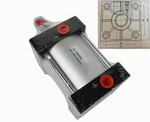 Sc 100X50 Pneumatic Standard Cylinder 4'' Bore 2'' Stroke Single Rod Double Act. Fixed Price $50.05.