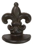 Rustic Vintaged Royal French Fleur De Lis Emblem Doorstop Wedge Porter. Fixed Price $19.99.