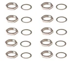 10 Pcs Mounting F81 3/8" Hex Washer & Nut Wall Plate Barrel Coax Cable Connector. Fixed Price $8.45.