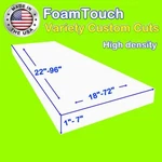 Variety Of Foamtouch High Density Custom Cut Upholstery Cushion Replacement. Fixed Price $44.99.