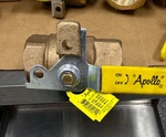 Apollo VALVE75-107-01 Fnpt 1-1/2 Bronze Ball W/pad Lock Lever New No Box. Fixed Price $125.99.