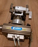 Schunk Pneumatic Rotary Actuator Sru 20.2 30039924 And Gripper PZN+64/1 303310. Fixed Price $365.00.