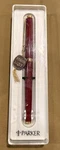 Parker Lacquered Metal Fountain Pen Gold Trim Stainless Steel Nib. Fixed Price $175.00.