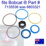 Fits Bobcat Bucket Hydraulic Tilt Cylinder Ram Seal Kit 7135536 Was 6803321. Fixed Price $73.40.