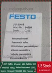 New Festo J-5-1/4-B 14295 Solenoid Valve. Fixed Price $119.69.