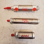 Qty. Of Bimba Mixed Air Cylinders SSRD-090.5-NT 062 SR-091-DPKW (3 Qty). Fixed Price $45.12.