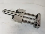 Phd SDB25 X 6 -AE-BR-H4 Pneumatic Guided Cylinder Rebuilt. Fixed Price $120.00.