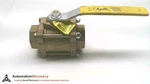 Apollo 82-107-01 1-1/2" Brass 2-WAY Ball Valve #288218. Fixed Price $50.00.