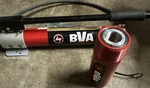 Bva Ton Hydraulic Cylinder H2504 & P1000 Two-speed Hand Pump Set Pro Grade. Fixed Price $500.00.