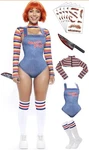 Adult Playing Killer Doll Womens Halloween Costumes Small. Fixed Price $29.99.