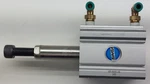 Bimba Pnuematic Cylinder EF-5055-1E With 90 Elbow Swivel Prestolok 1/4 Fitting. Fixed Price $85.00.