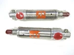 (2) Bimba Stainless Air Cylinder D-21866-A-1 Head. Fixed Price $12.00.