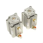 (lot Of 2) Smc CQMB50NN-50 Compact Rod Cylinder With Guide, 50MM Bore/stroke. Fixed Price $99.99.