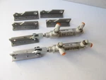 Smc NCMC088-0100 Round Air Cylinders 250 Psi- Lot (2) W/ Connectors Brackets. Fixed Price $38.00.
